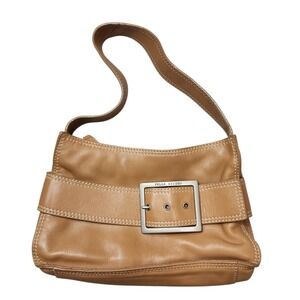 Vintage Wilson's Leather Pelle Studio 2000 Y2K Nude Buckle Shoulder Bag Tan Soft